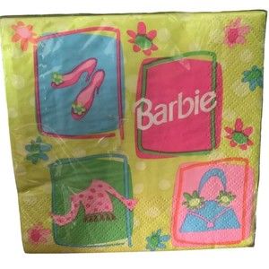 Vintage 1999 Party Express Barbie Talk Napkins New in Package 16 Y2K New SEALED